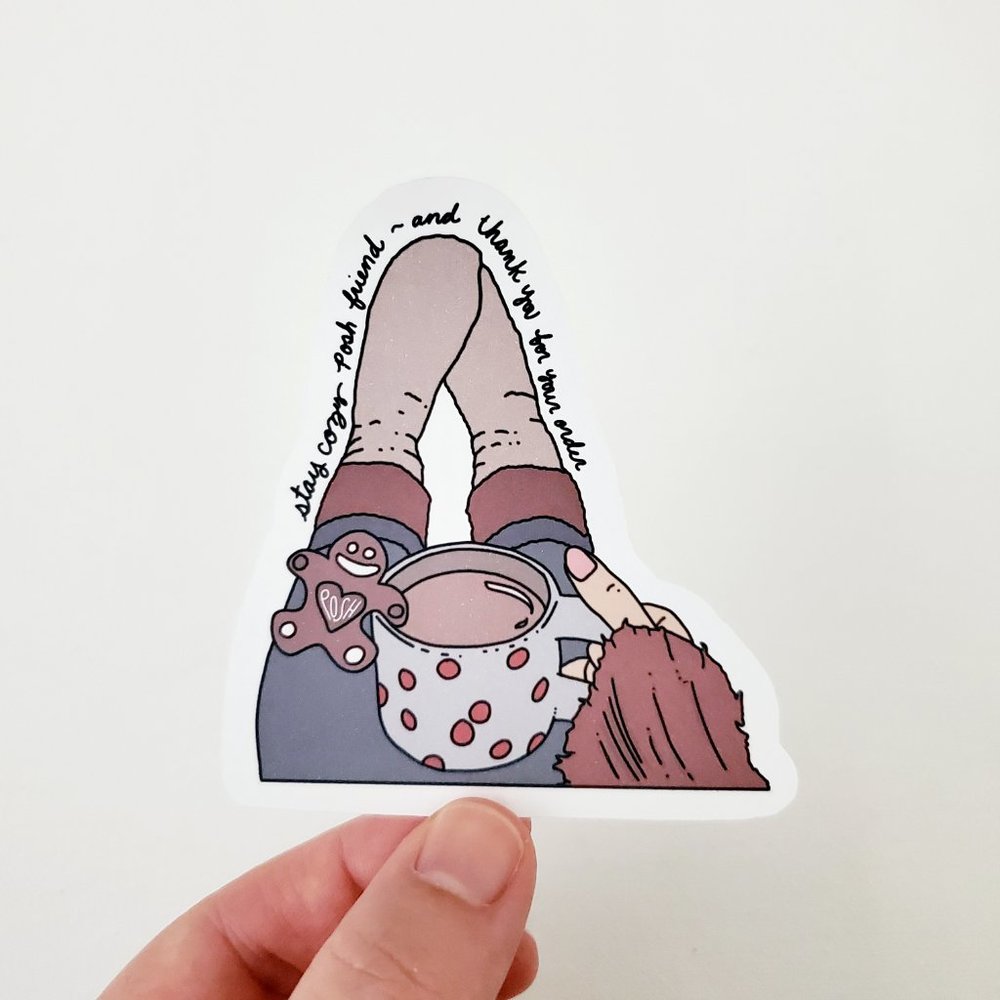 LB040 STICKERS Custom Poshmark Stickers Cozy Holiday Thank You Shipping Supplies - Picture 7 of 7